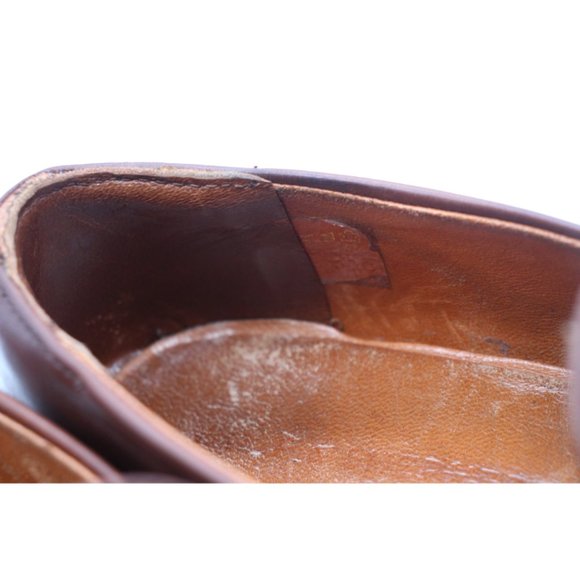 WOLF & SHEPHERD  Brown Ringer Leather Penny Loafers Men's Size 10.5 Dress Shoes - Picture 12 of 12